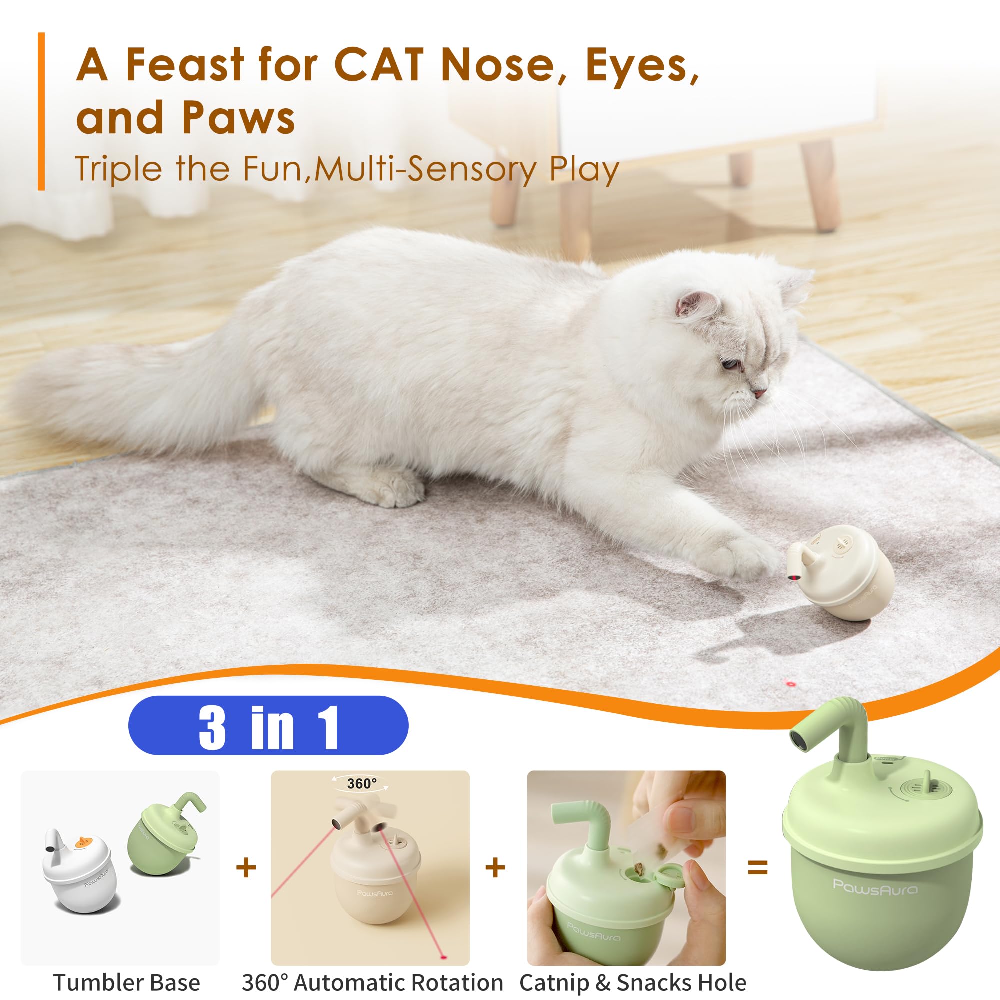 Estbicn jouet chat catnip-hole offre stimulation olfactive et interaction ludique.