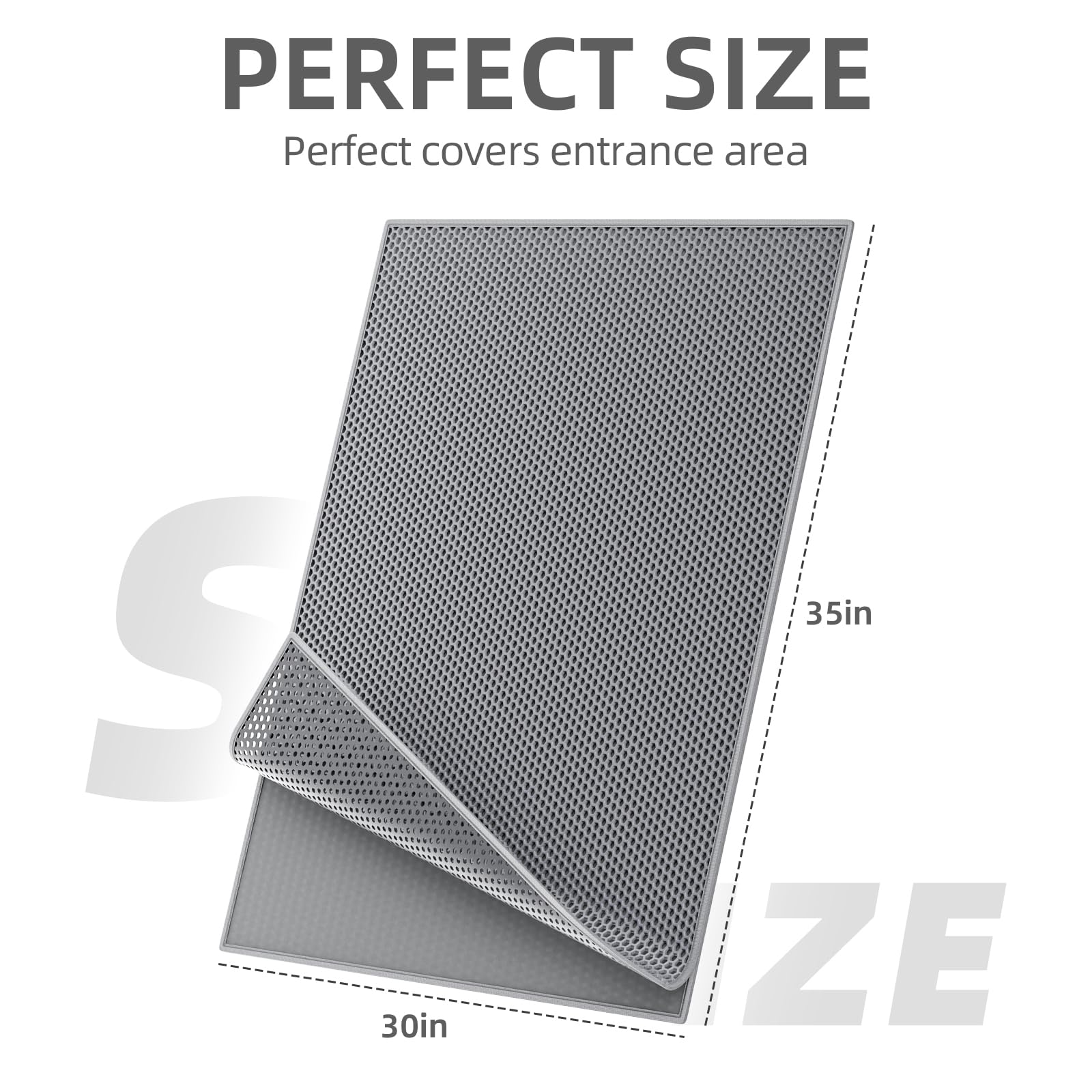 ESTHELLO Tapis litiere chat honeycomb design superieur protege les sols