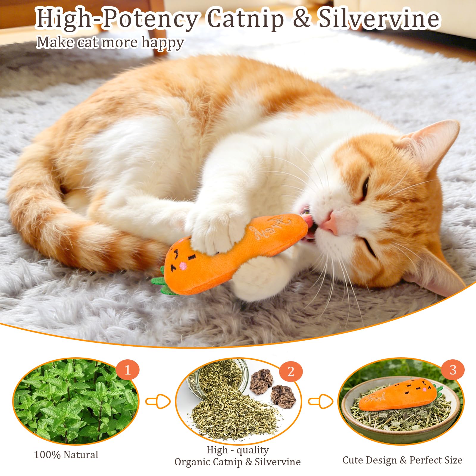 ETEKYER herbe à chat cornichon : favorise les jeux interactifs et le divertissement.