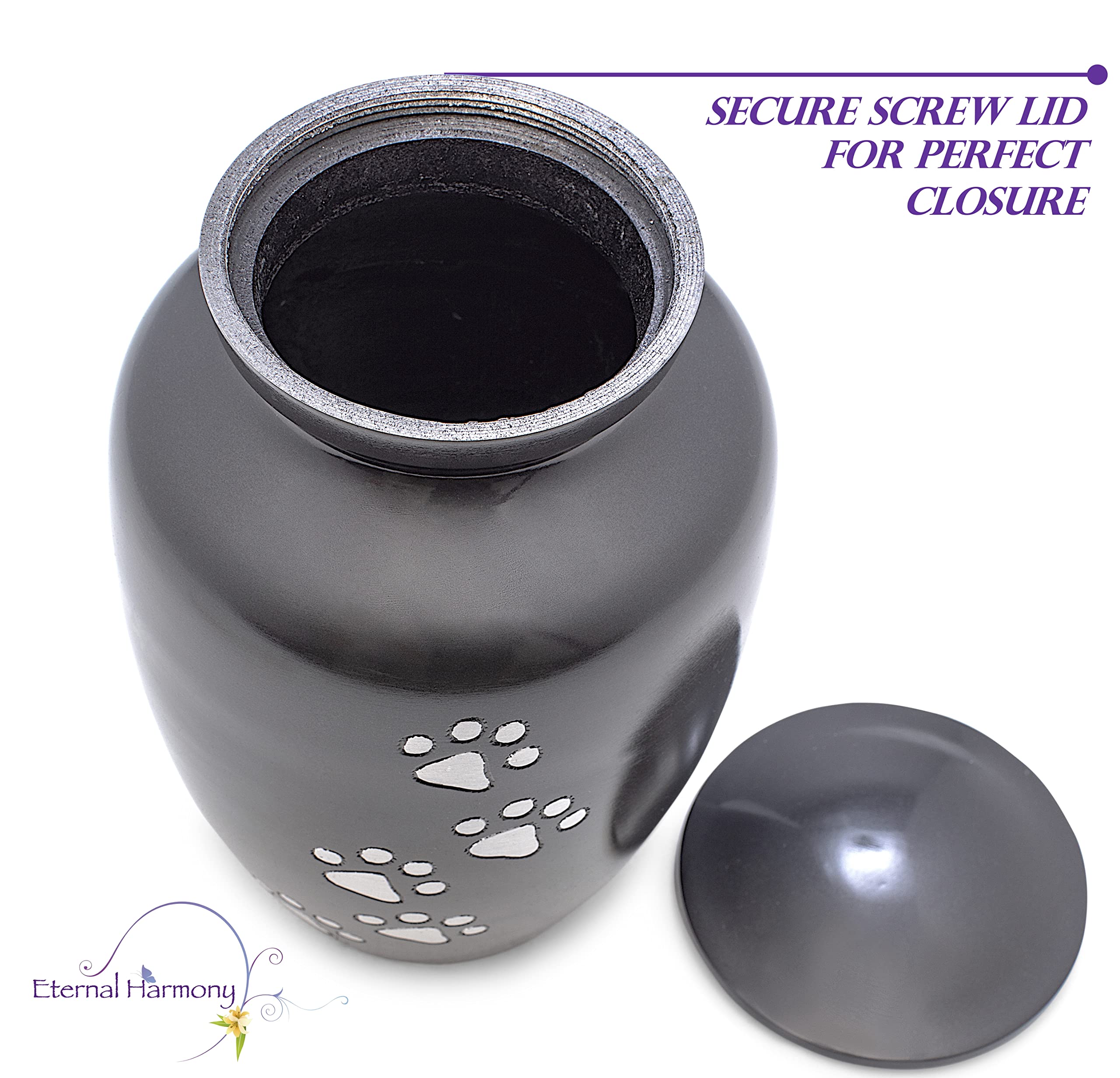Urne Eternal Harmony design classique gris sombre pour un intérieur élégant.