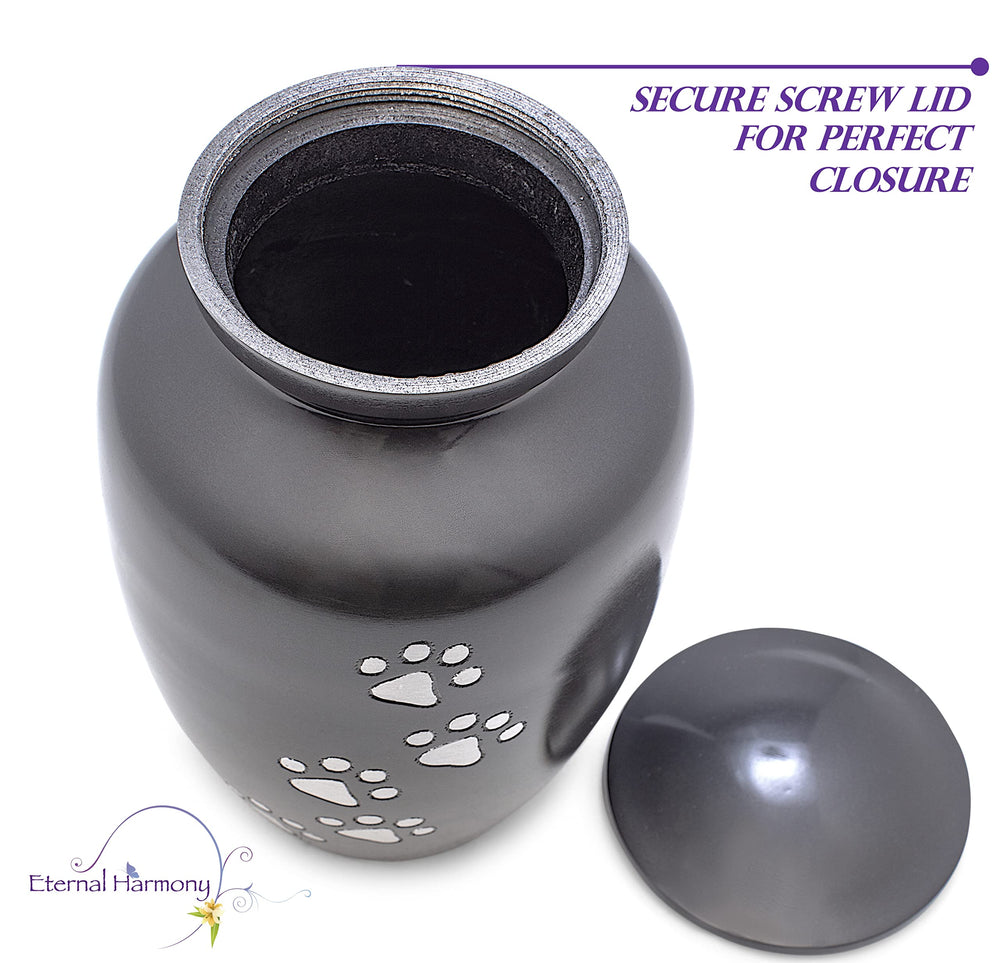 Urne Eternal Harmony design classique gris sombre pour un intérieur élégant.