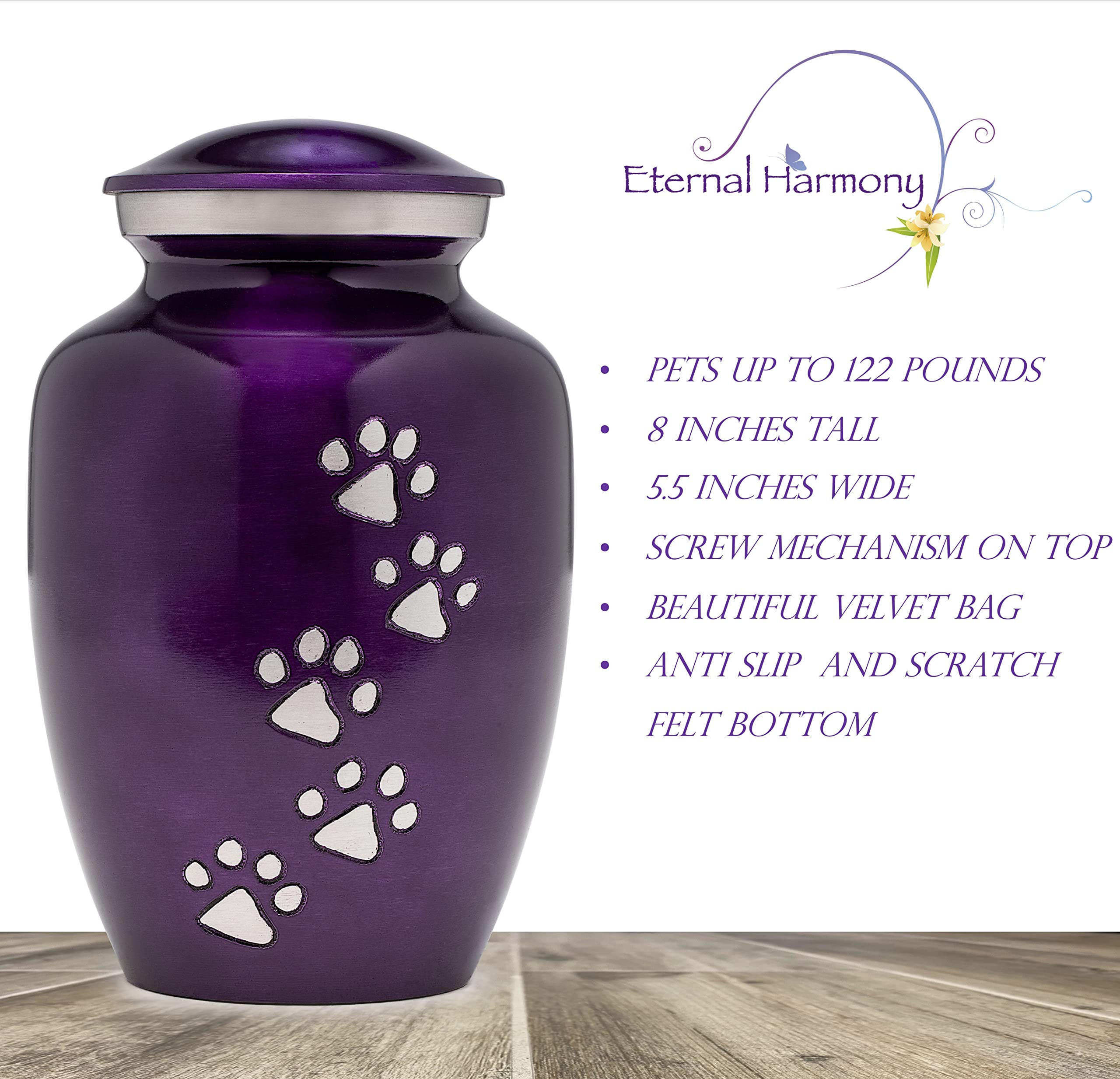 Urne Eternal Harmony couleur violet élégant pour rendre hommage