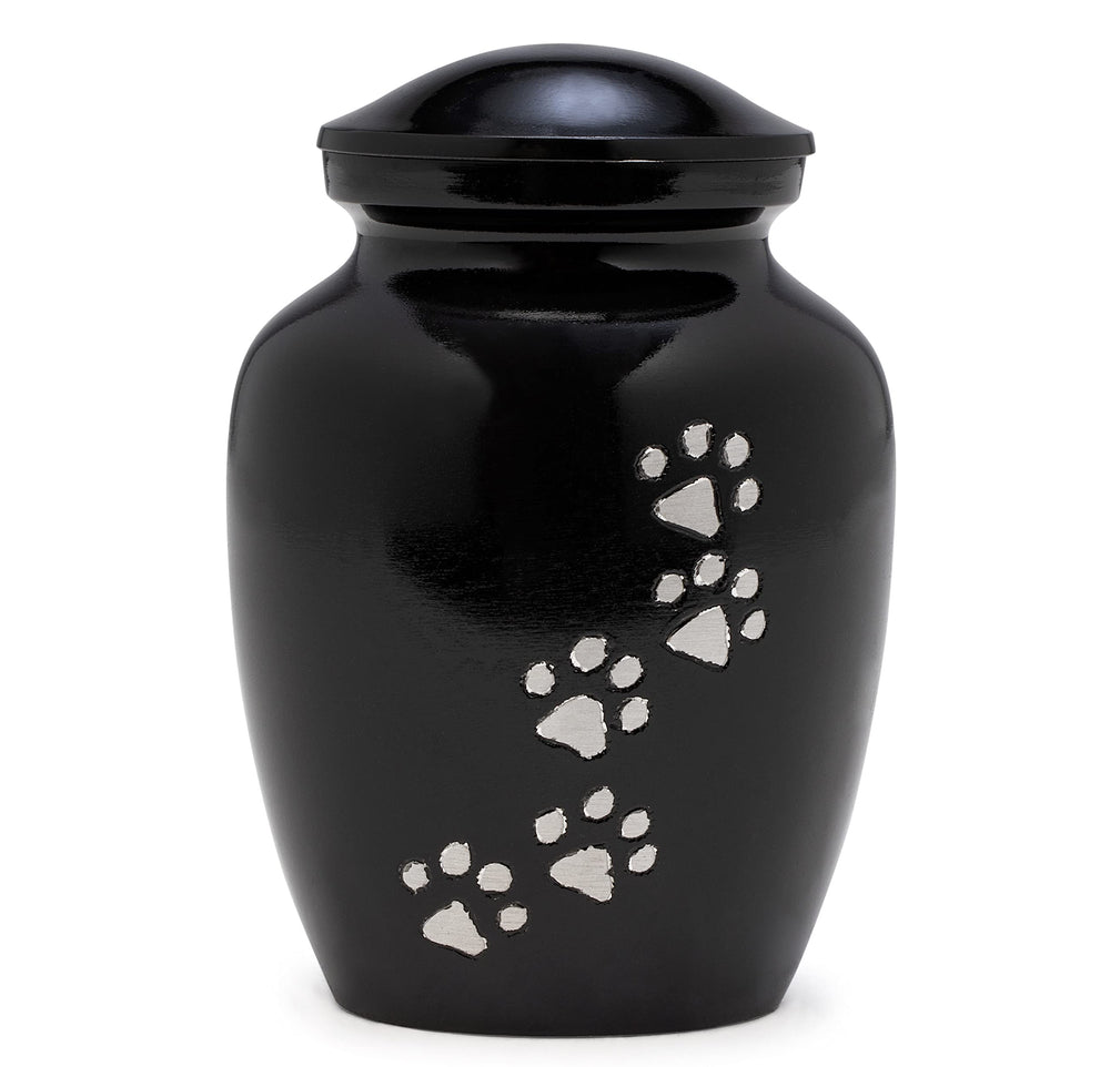 Urne Eternal Harmony avec gravure chien chat, symbole durable et respectueux.