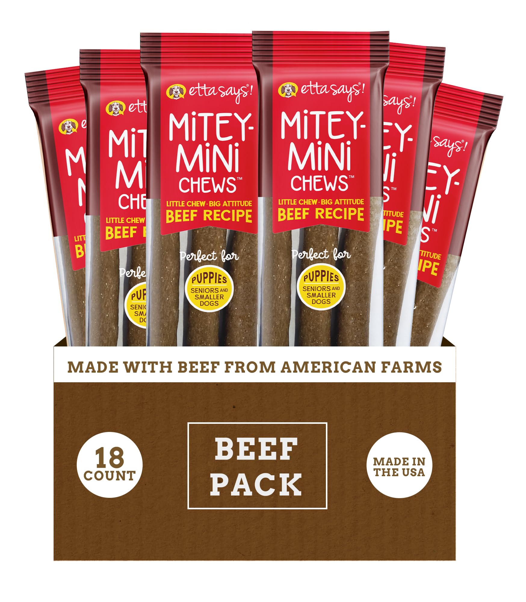 etta says! Mitey Mini Chews – bouchées pour petits chiens – récompense idéale pour l’entraînement