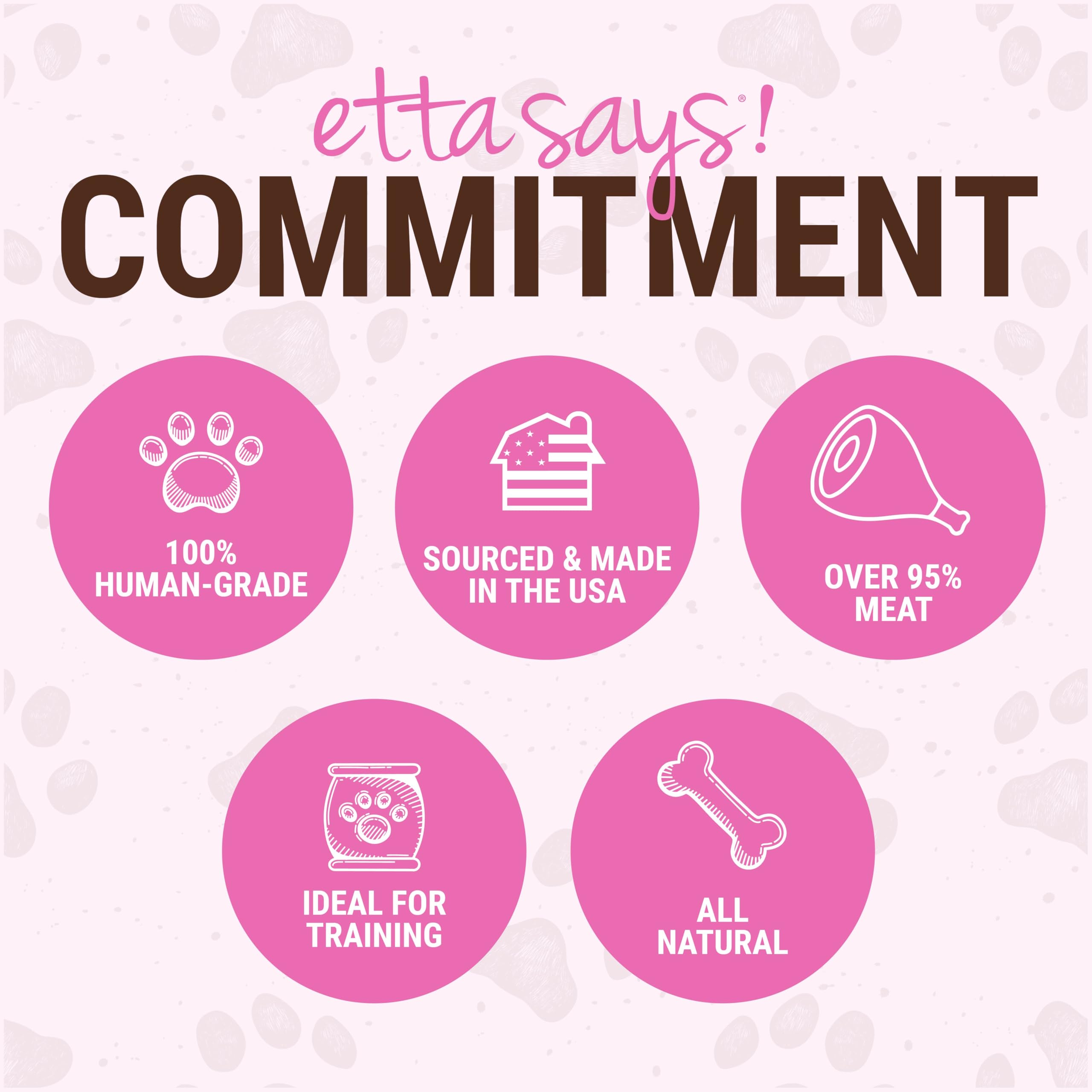 etta says! Yumm Sticks ingrédients porc naturels, choix simple et sain.