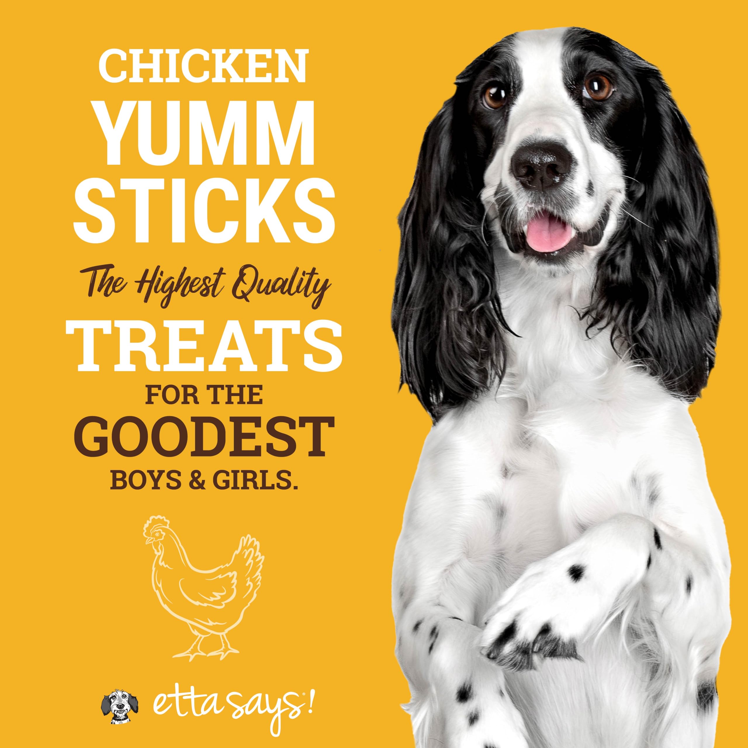 Friandise naturelle au poulet etta says! Yumm Sticks pour chien