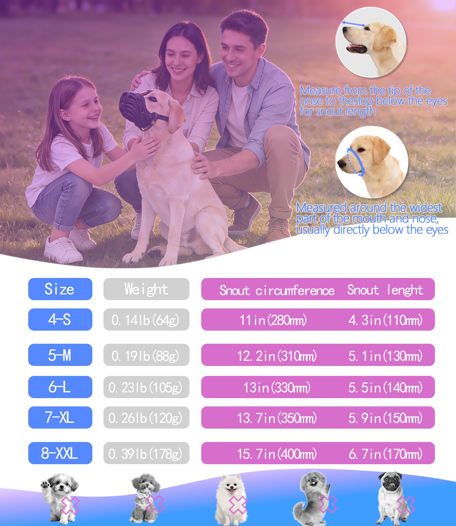 Muselière Eudemond lavable facilement à l'eau.