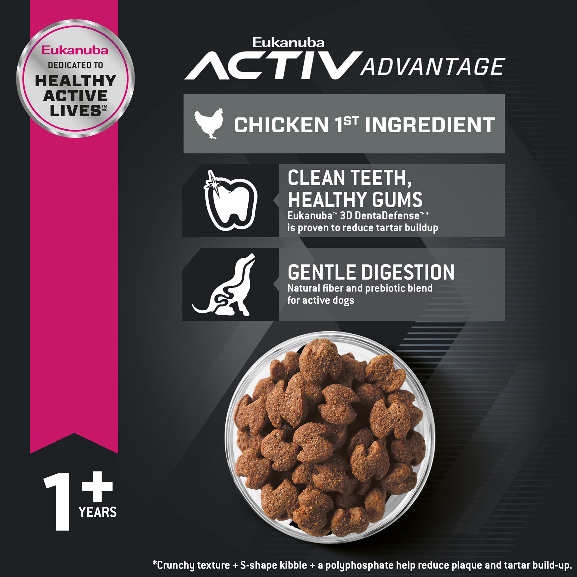 Eukanuba Adulte Moyenne – croquettes croustillantes visibles pour une texture agréable