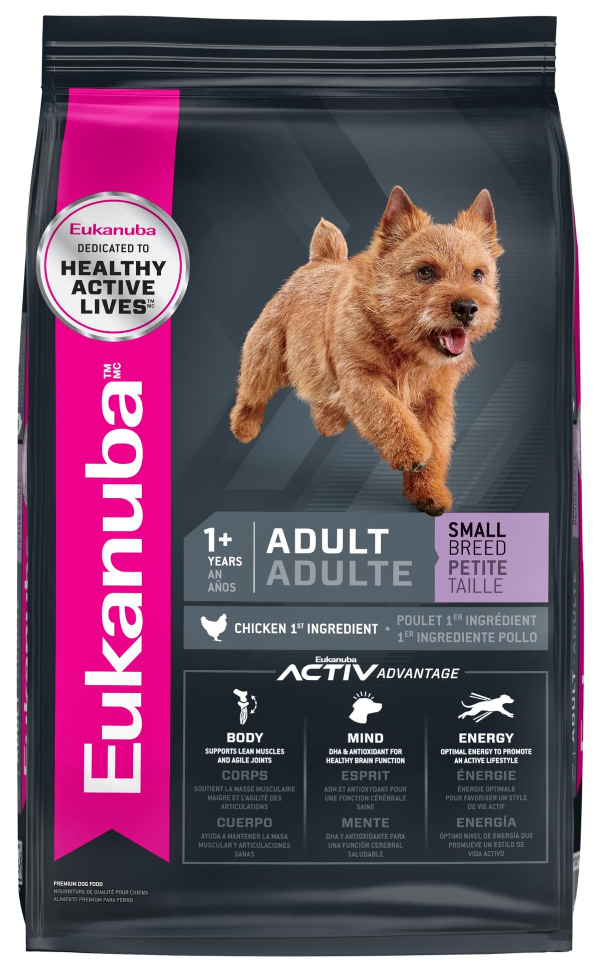Emballage pratique d'Eukanuba Adulte Petite Race pour les propriétaires