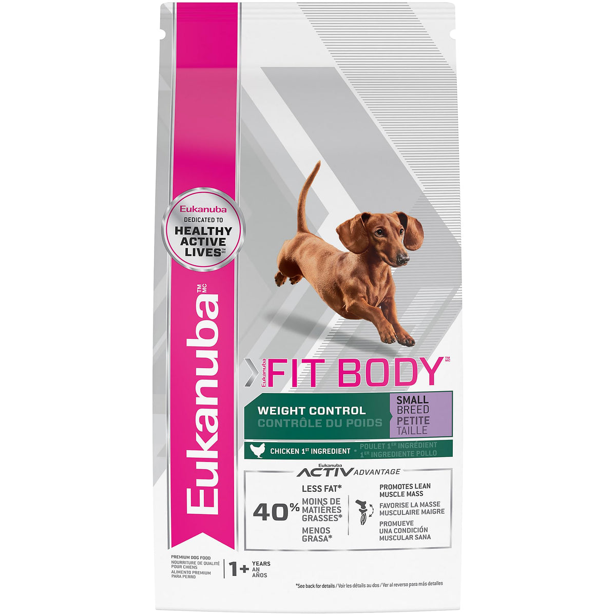 Eukanuba Fit Body Control – sac croquettes petit chien, énergie et forme physique.