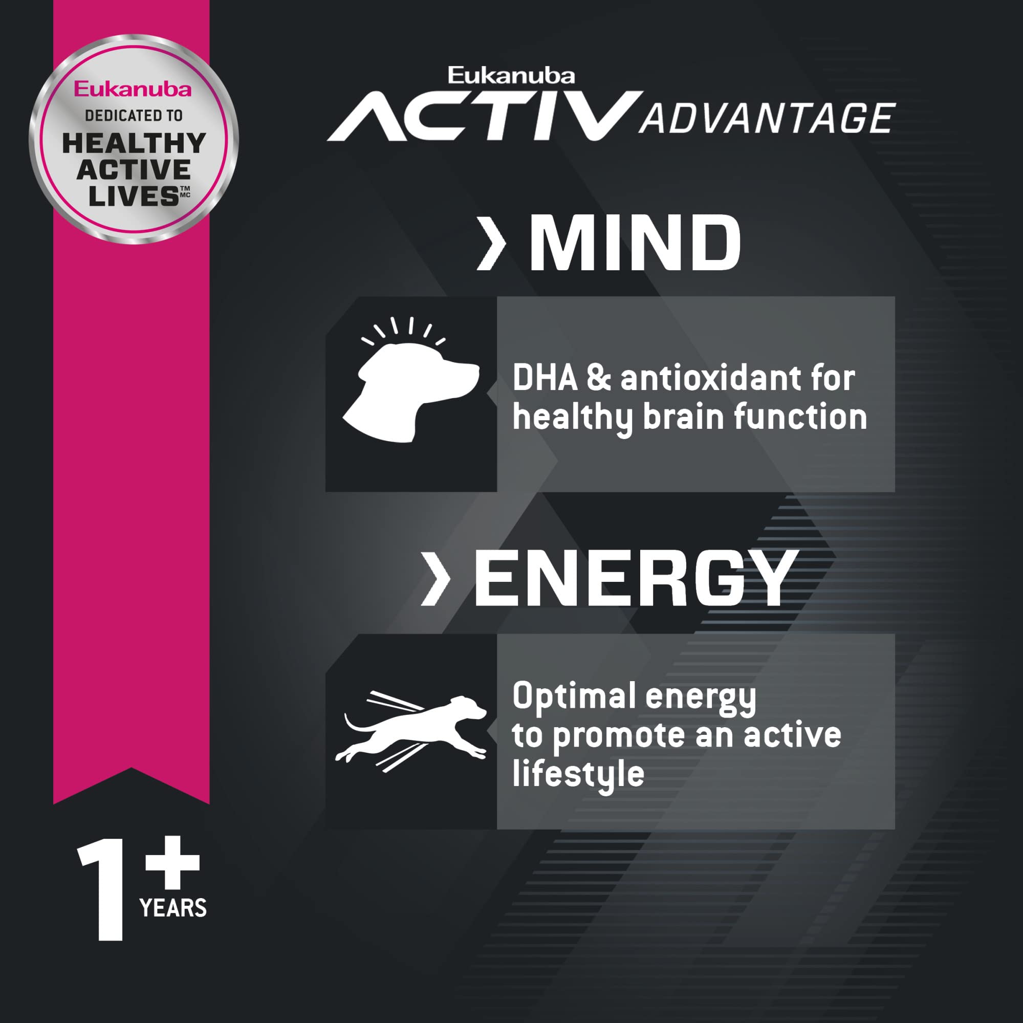 Eukanuba glucosamine chondroïtine pour articulations des chiens actifs.