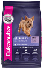 Sac de 2 kg Eukanuba Puppy Small Breed, croquettes adaptées.