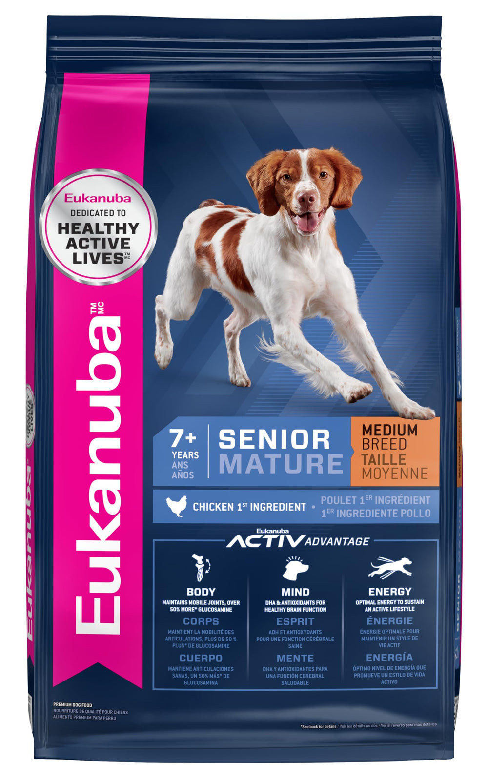 Eukanuba Senior: croquettes pour chien moyen de 30 livres, nutrition complète et adaptée