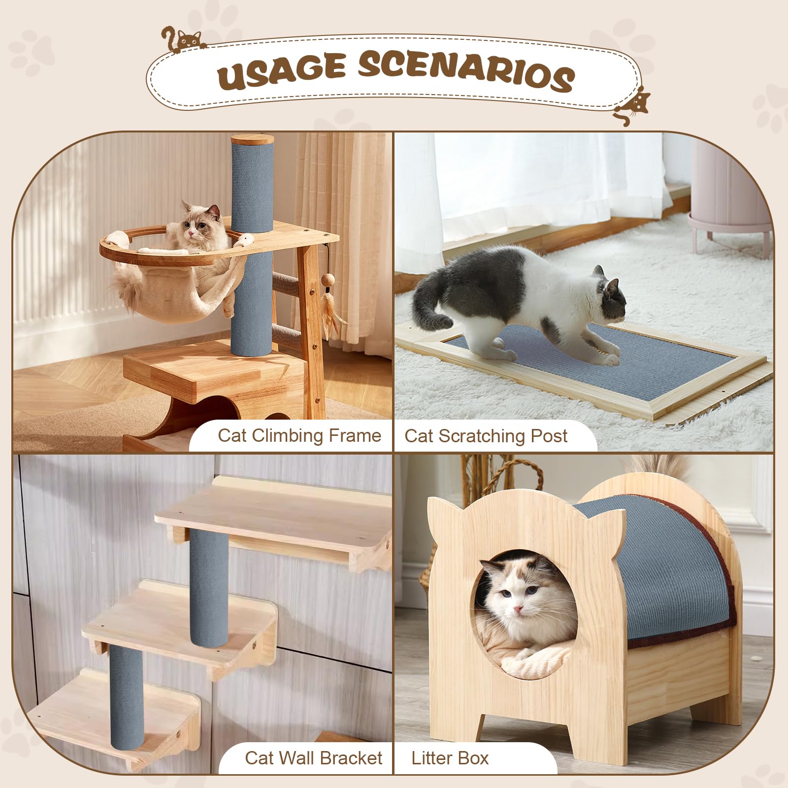 Tapis Eunice bricolage-perchoir-chat transforme espace en aire de jeu.