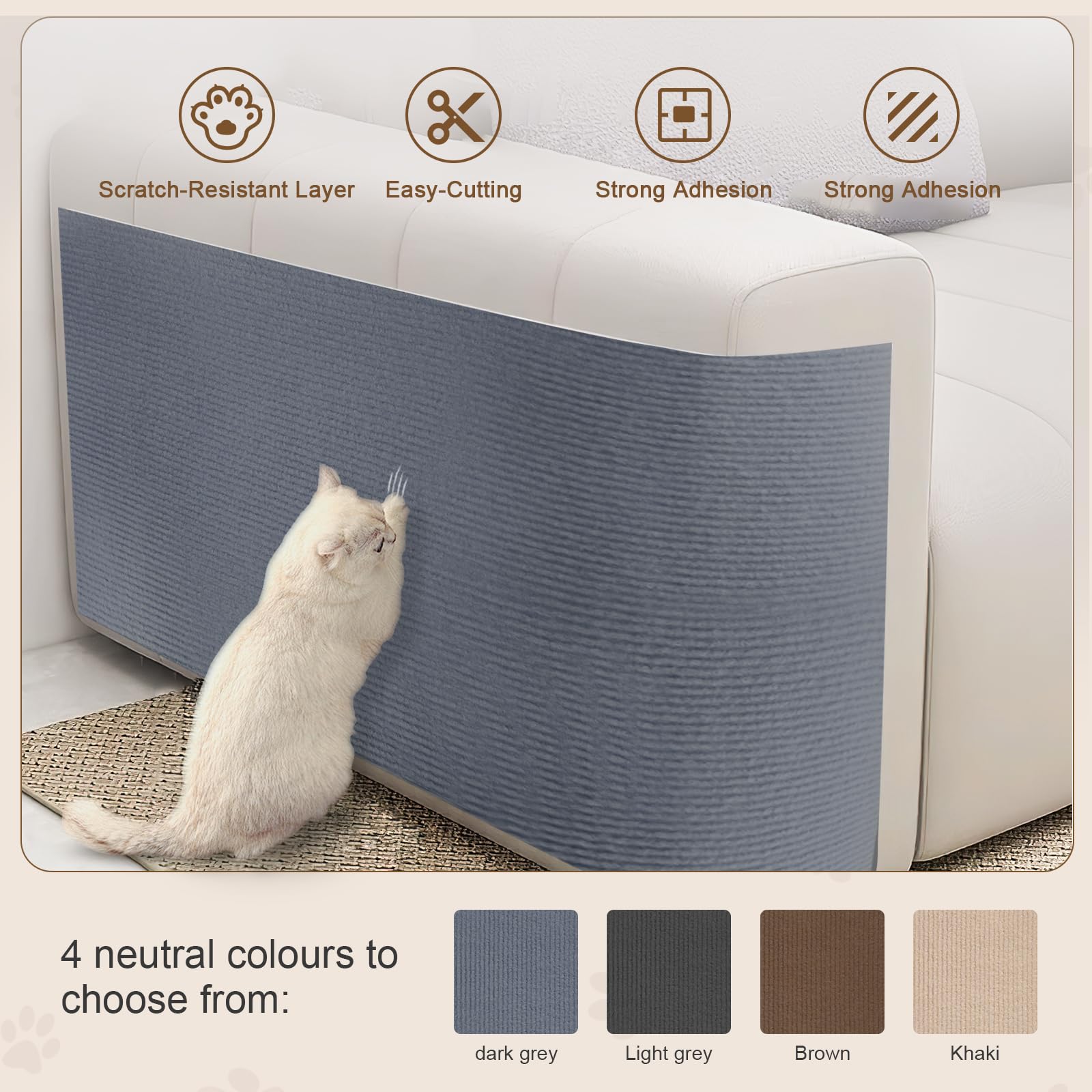 Tapis Eunice protection-meubles pour canapé et bois.