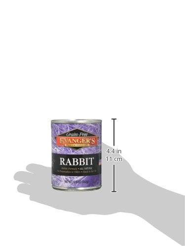 Sans céréales Evanger's Complements Rabbit, adapté pour chiens et chats sensibles.