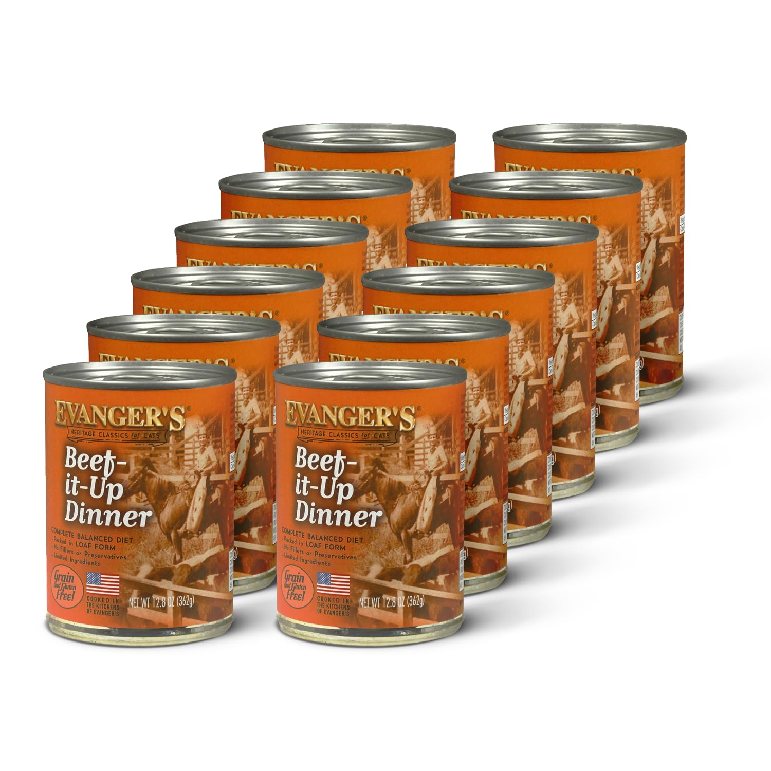 Evanger's Heritage Classics boeuf — boîte 12,5 oz, protéine simple pour énergie quotidienne.