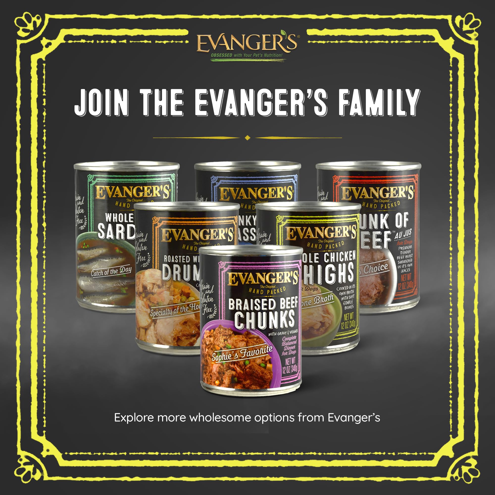 Evanger's Heritage Classics – boîtes sans BPA et recyclables, choix durable.