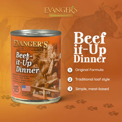 Evanger's Heritage Classics texture pâté moelleuse — boîte facile à servir pour repas appréciés.