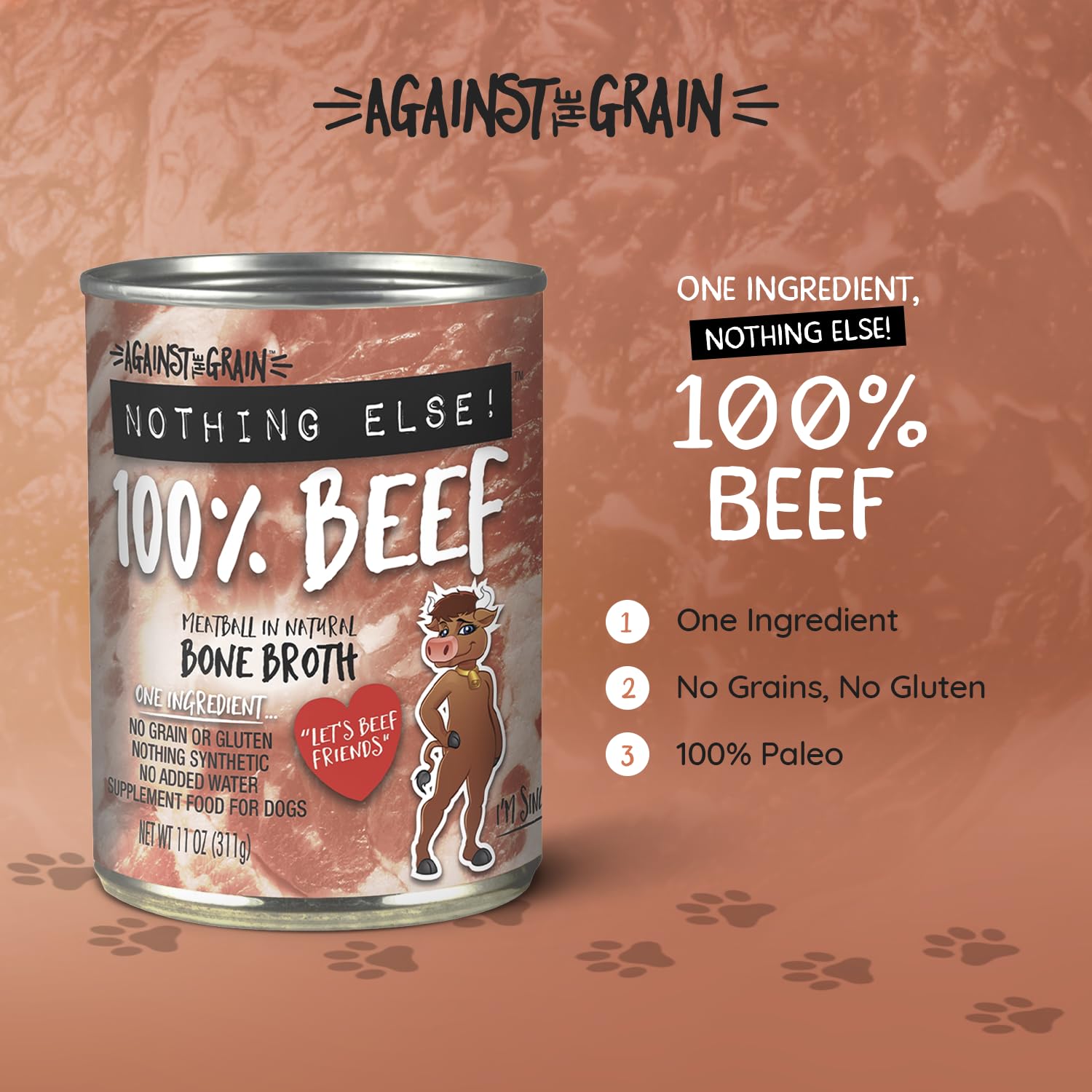 Evanger's Nothing Else conserve boeuf 100, pratique pour repas uniques et rotation protéique.