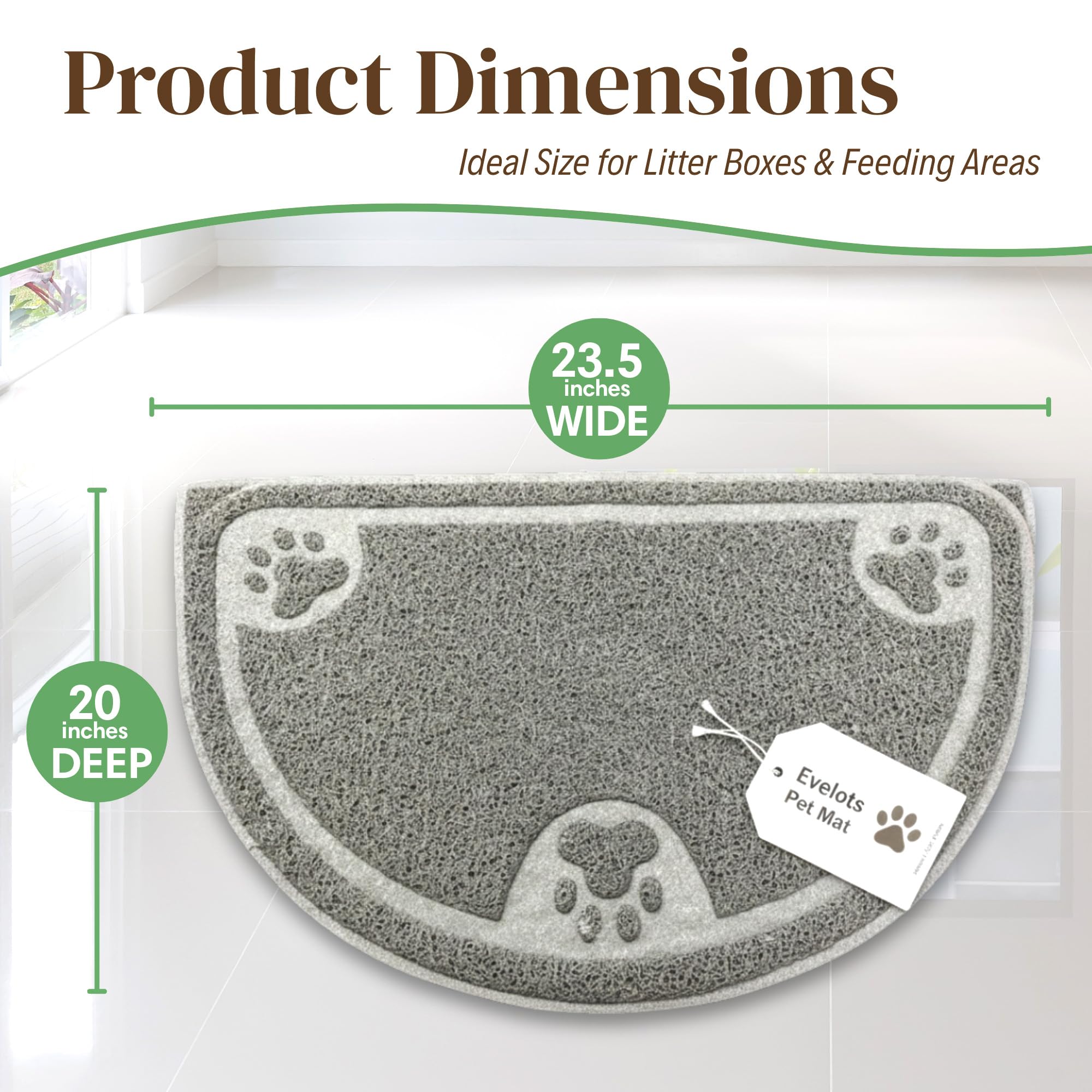 Evelots Tapis Litière Chat lavage en machine, entretien pratique