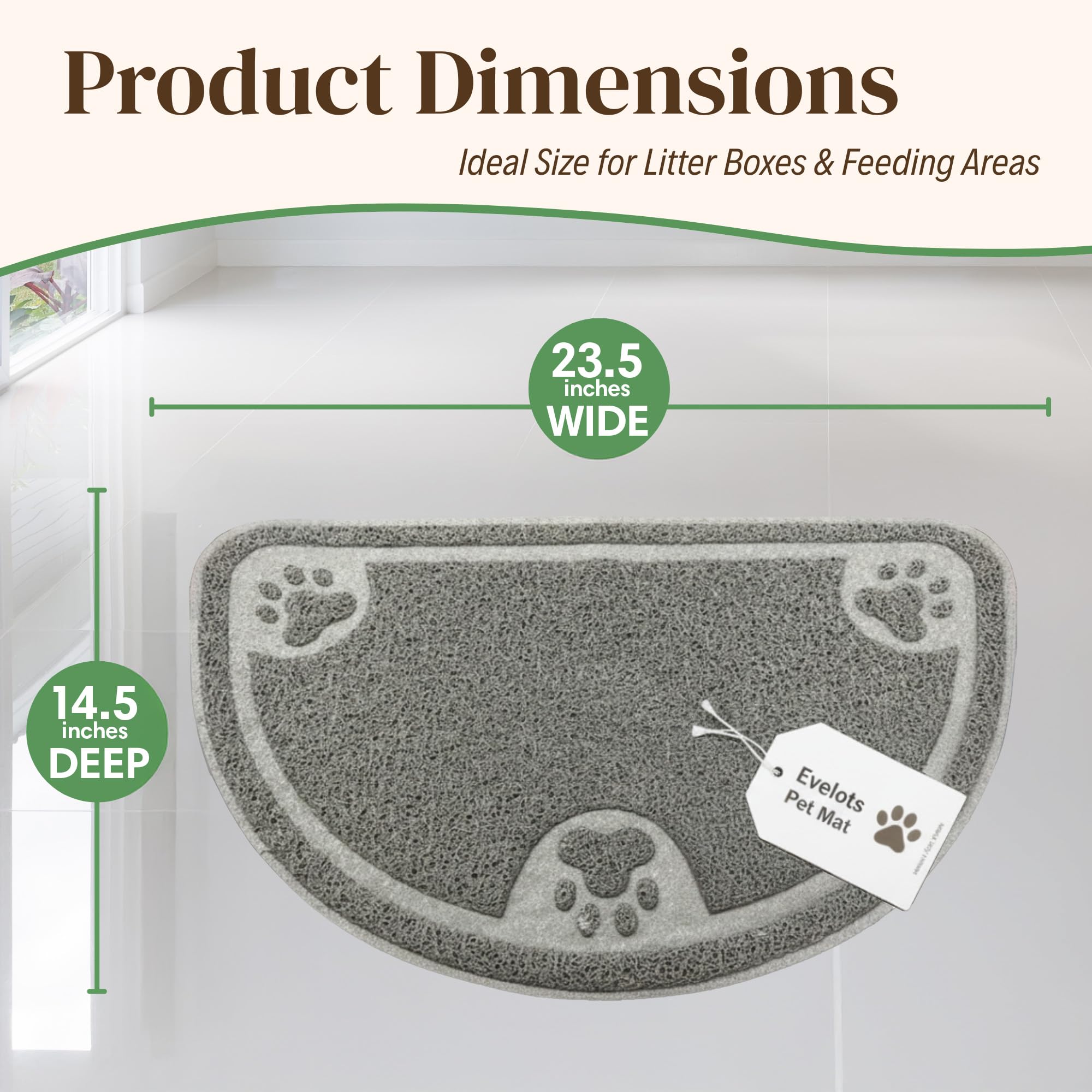 Evelots tapis-litiere-robuste-utilisation: résiste à l'usage quotidien.