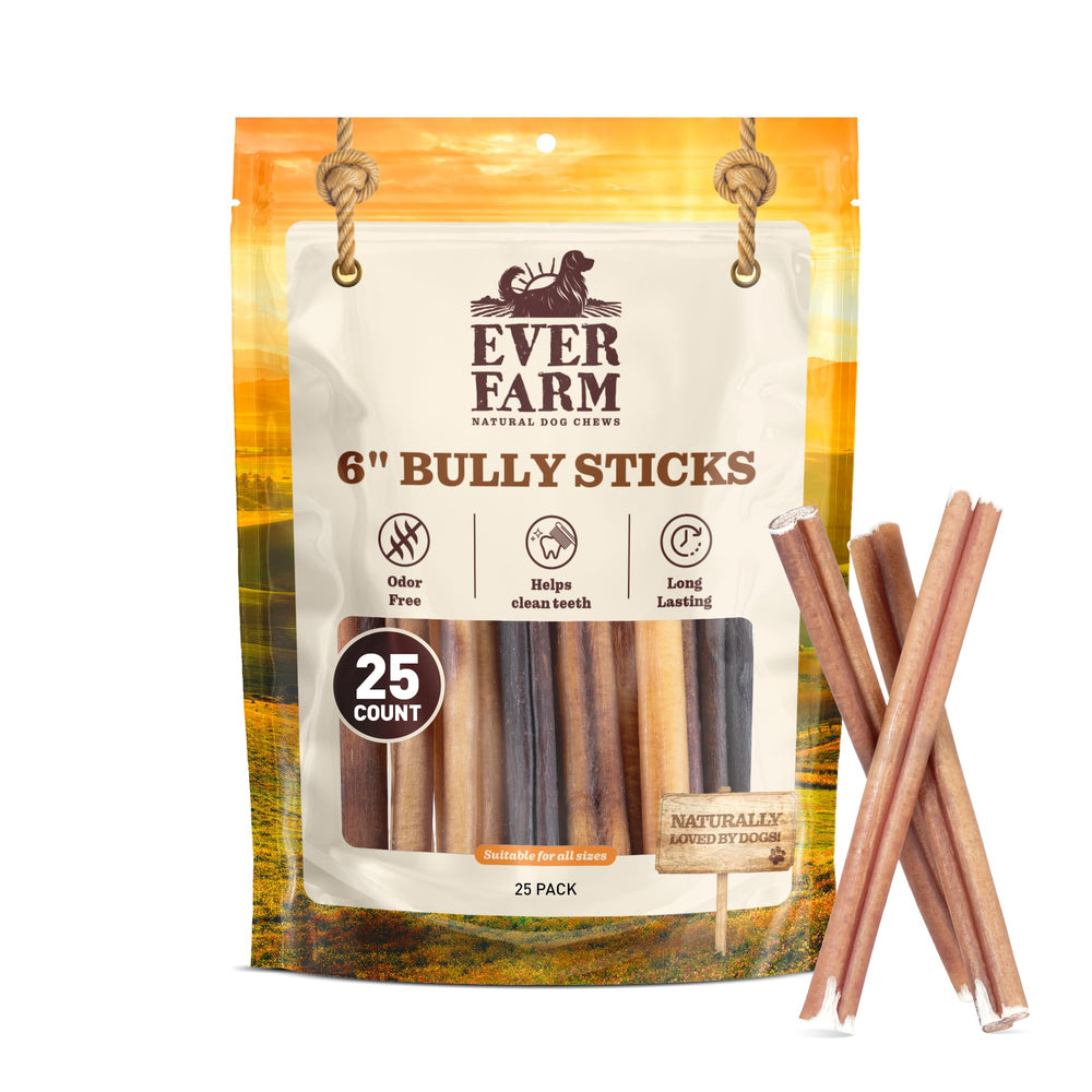 Ever Farm bully-stick 6pouces pack 25: entretien dentaire et plaisir durable.