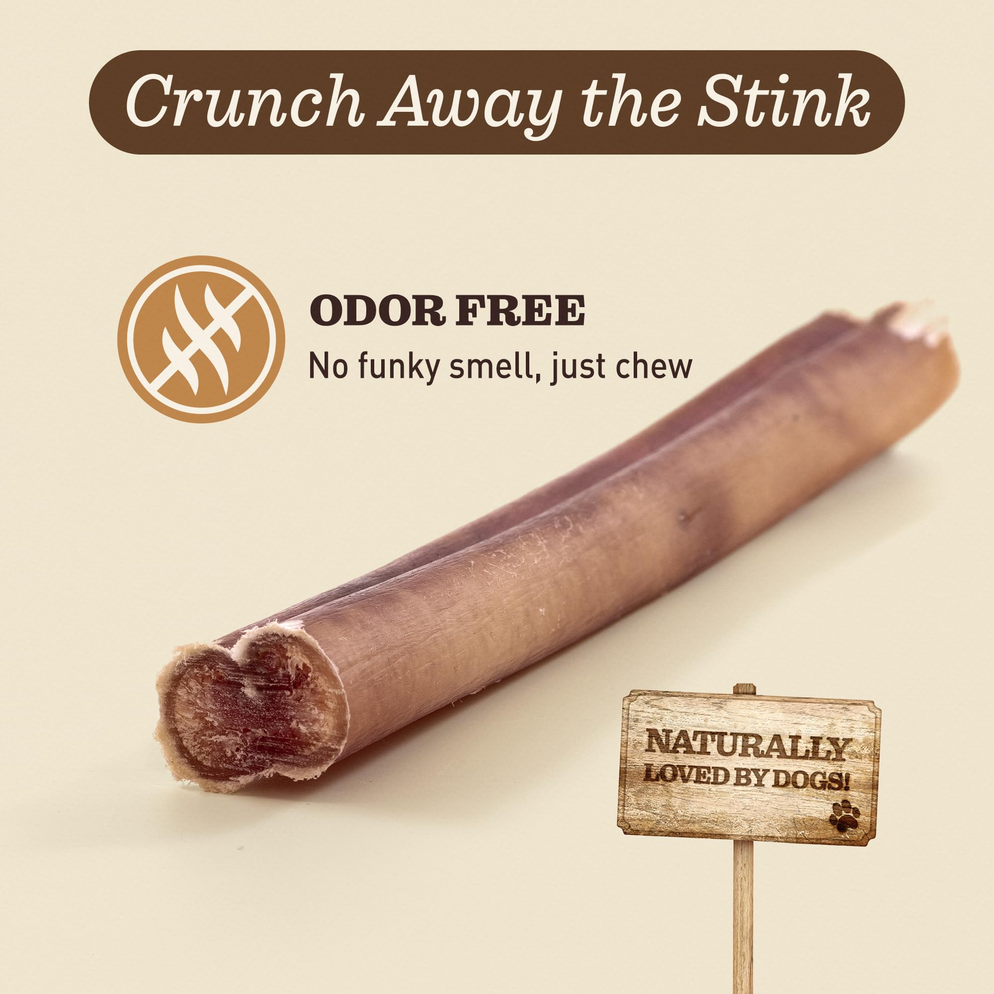 Ever Farm bully-stick ingrédients-boeuf: 100% boeuf sans additifs.