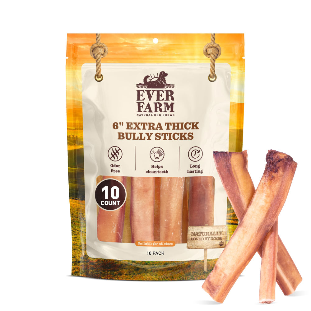Bâtons EVER FARM 6-pouces pack10, récompense durable pour chiens.