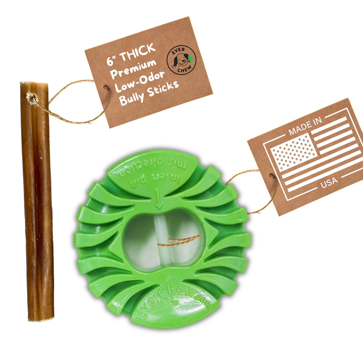 EverChew porte-bâton avec clip de sécurité assurant le maintien.