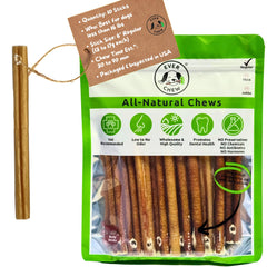 EverChew recharges bâton bully 6 pouces, lot de 10, idéal pour une mastication régulière.