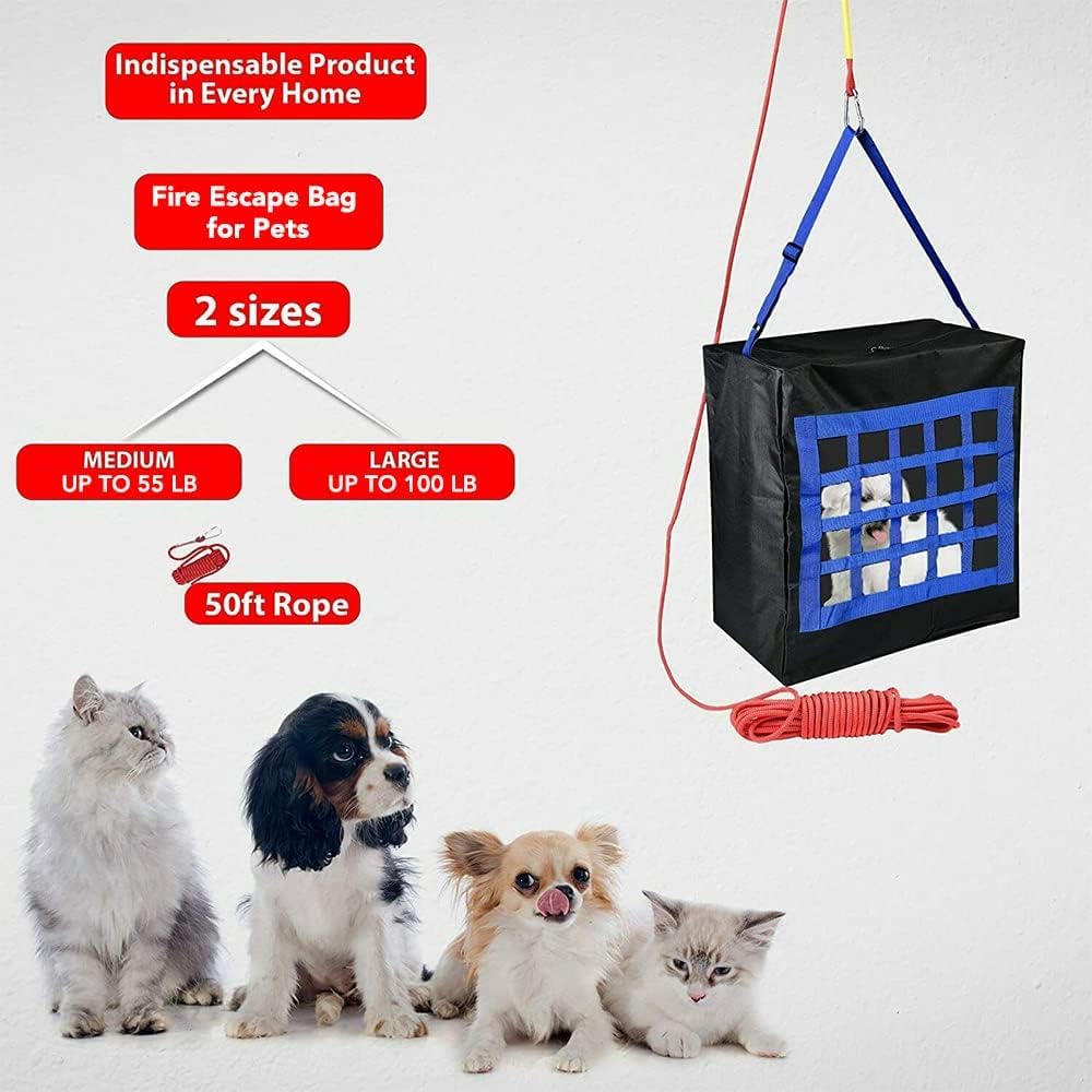 Everest's Toys Sac secours incendie animaux — portage en sac à dos pratique