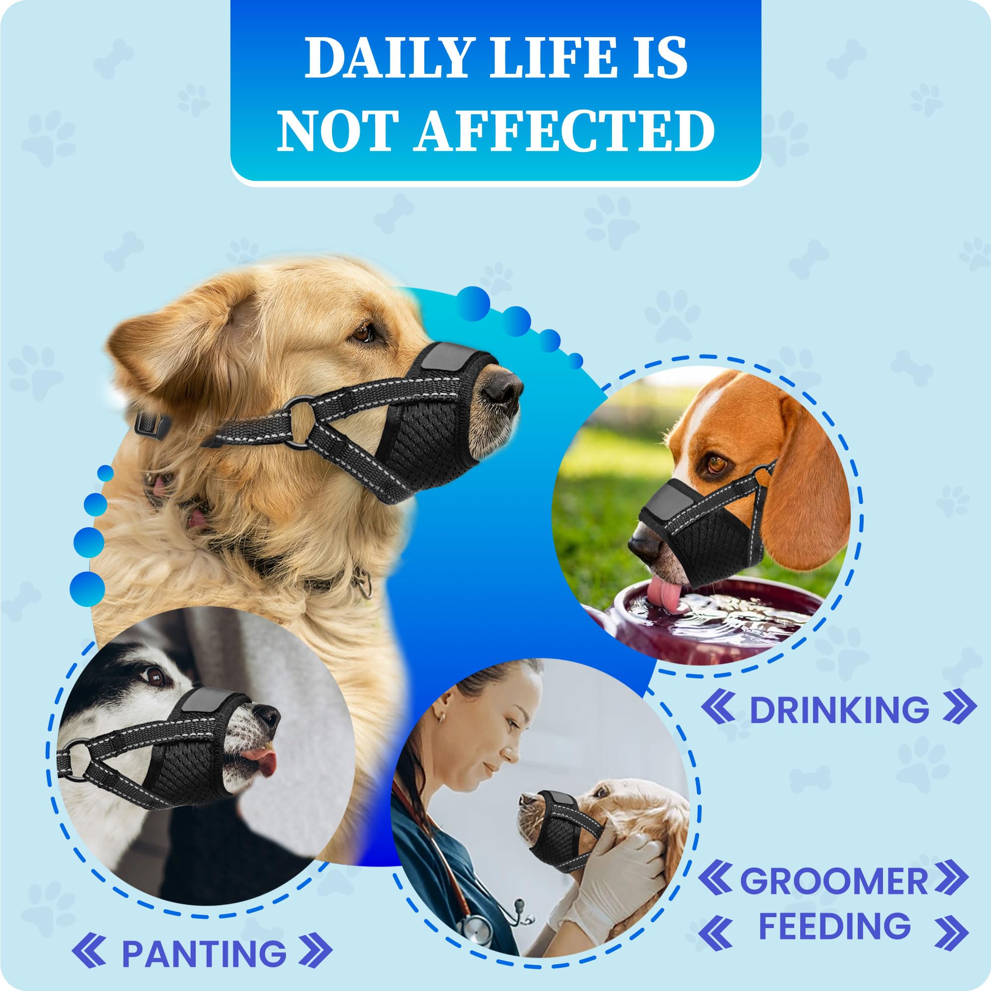 Évollax museau-chien ajustable avec sangles XL pour un ajustement sûr