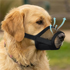 Evollax museau chien moyen avec maille respirante, ventilation confortable et sécurité.