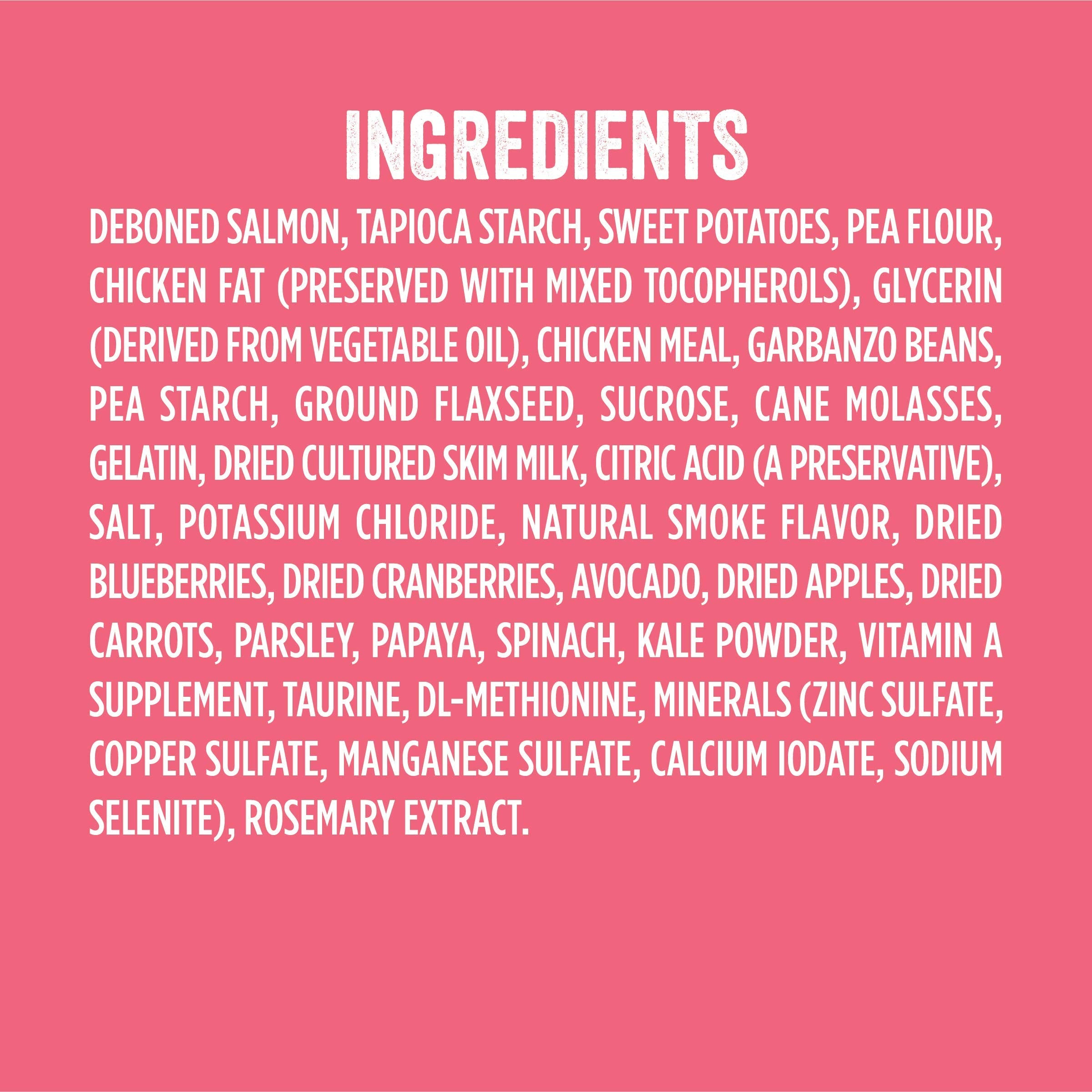 Evolve absence de farine: ingredients simples et naturels.