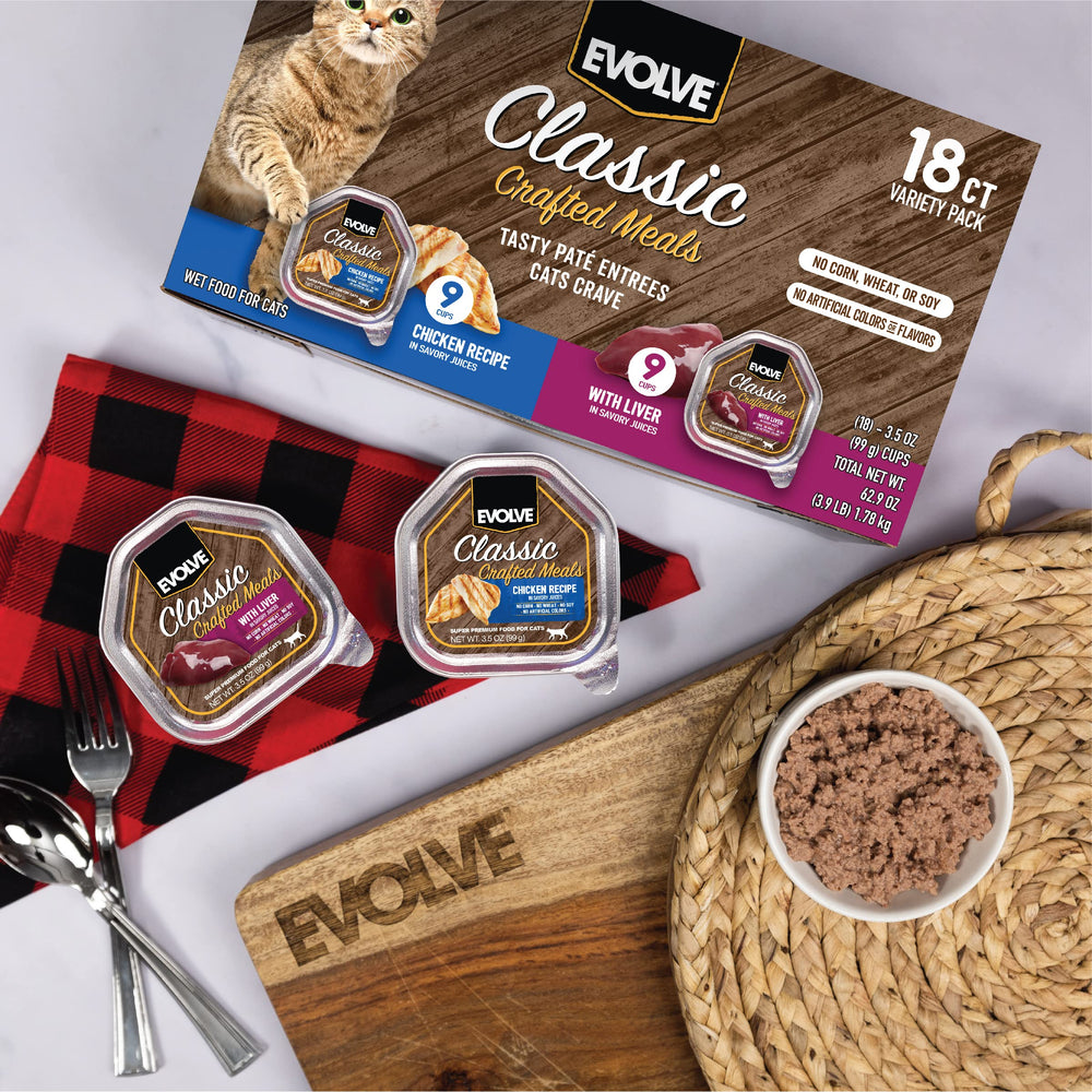 Evolve Classic Crafted Meals chat moment-repas – pratique à déguster au quotidien
