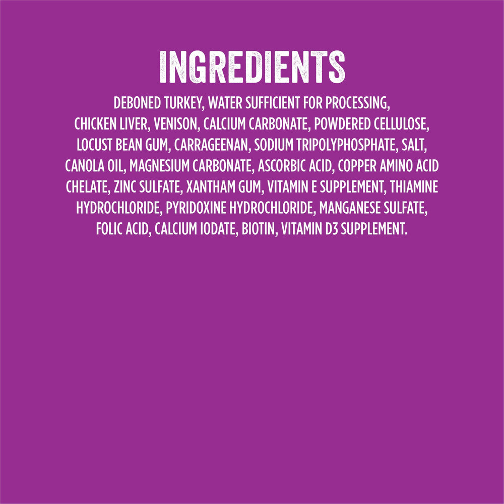Repas enrichi Evolve venaison avec vitamines et minéraux, soutien nutritionnel quotidien.