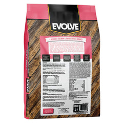 Evolve Saumon désossé – premier ingrédient, nutrition complète pour chien actif.