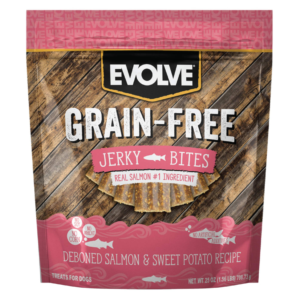Evolve saumon desosse bouchee moelleuse: texture agreable pour chien gourmand.