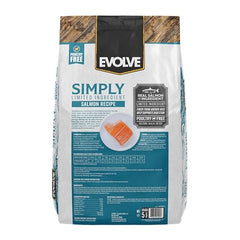 Evolve Saumon croquettes – sans maïs blé soja et artificiels, alimentation simple