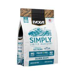 Evolve Simply Saumon croquettes : premier ingrédient saumon, goût naturel et satisfaisant.