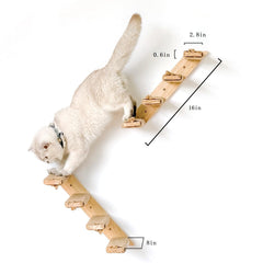 Ewenono étagère murale pour chat en bois naturel s intègre discrètement
