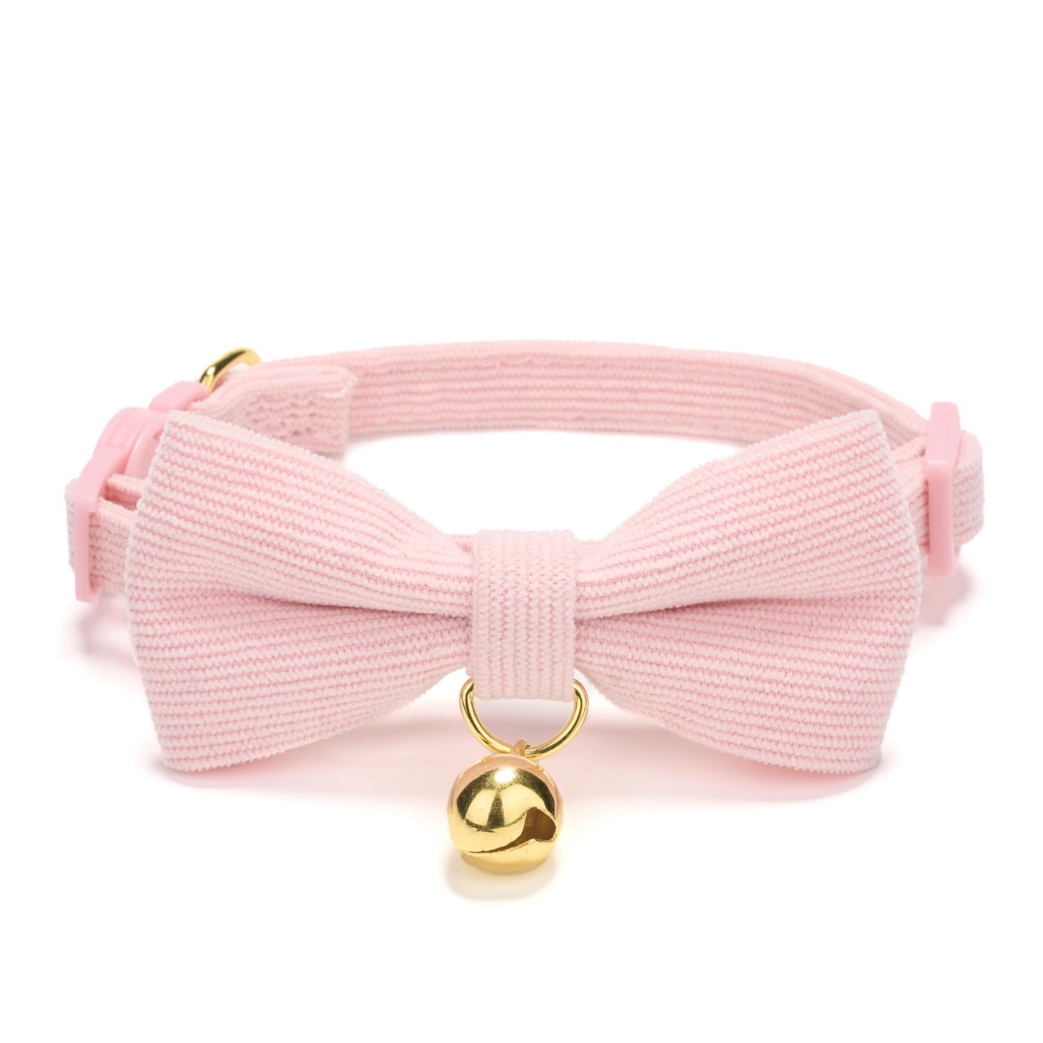 Collier Ewinoom bleu en velours côtelé pour chat, léger et agréable