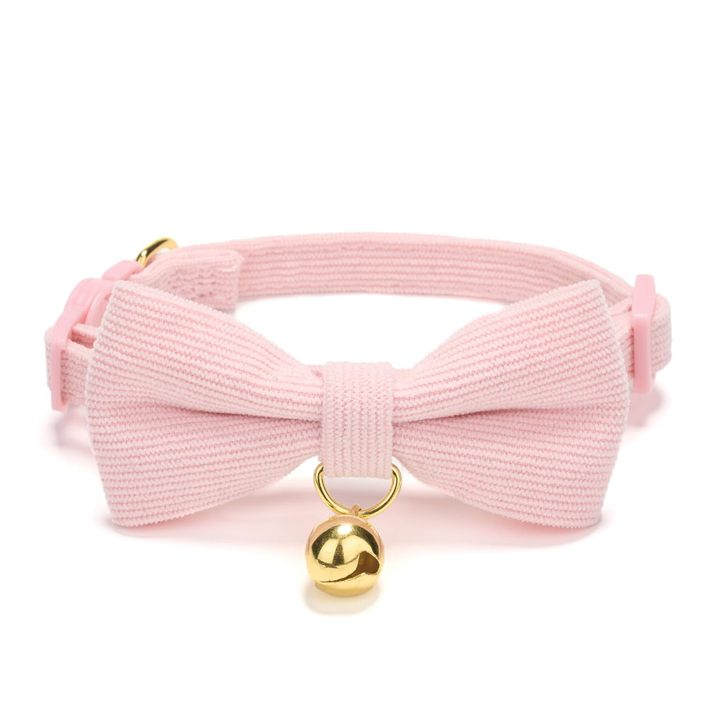 Collier Ewinoom bleu en velours côtelé pour chat, léger et agréable