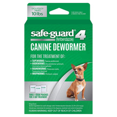 Excel Safe-Guard Canine granules faciles à mélanger à la nourriture pour chiens.