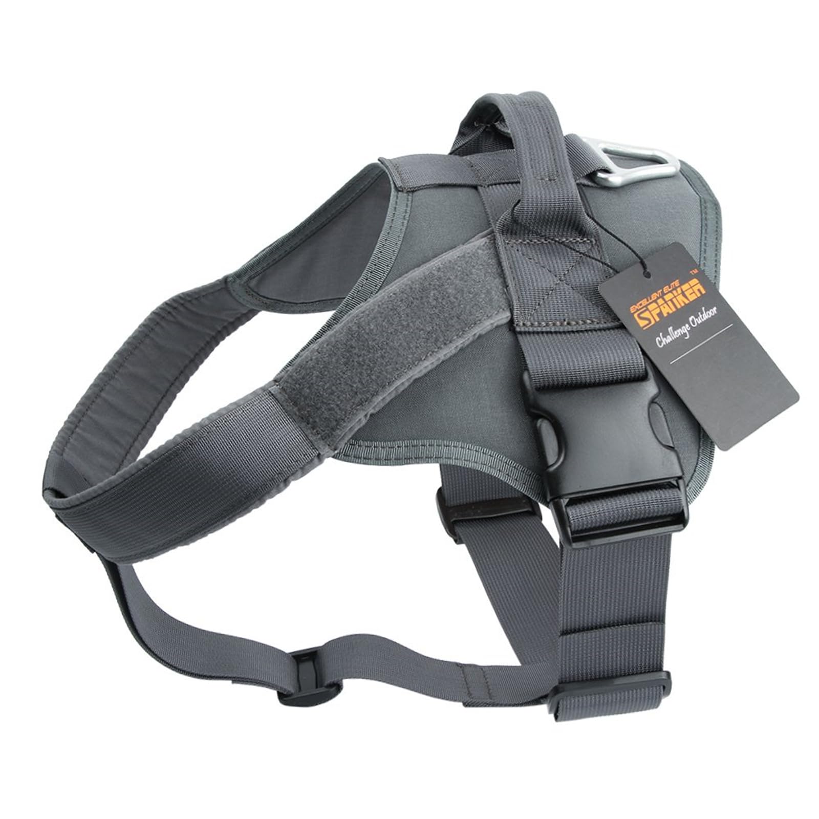 EXCELLENT ELITE SPANKER harnais-tactique gris, boucle en aluminium pour un contrôle facile.