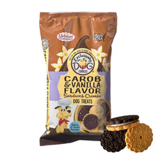 Exclusively Dog caroube vanille, biscuit sandwich – récompense naturelle pour chien