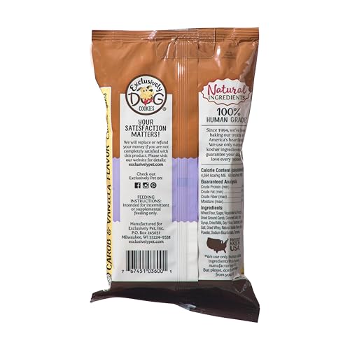 Exclusively Dog caroube vanille, biscuit sandwich – texture croustillante appréciée des chiens
