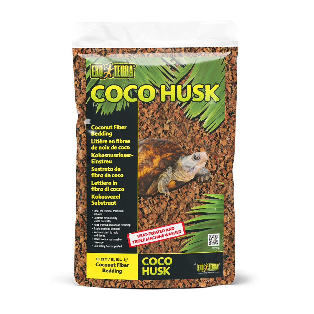 Exo Terra Coco Husk, substrat naturel pour terrarium offrant un milieu naturel.
