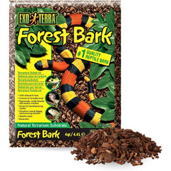 Exo Terra Forest Bark, écorce de pin naturelle, crée un habitat naturel et régule l'humidité.